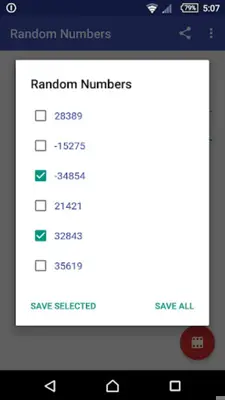 Random Numbers android App screenshot 0
