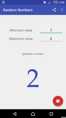 Random Numbers android App screenshot 2